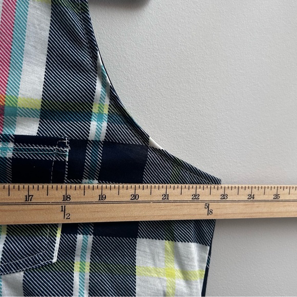 New York Laundry Sleeveless Plaid top with Ruching, Women's XL - Picture 3 of 7